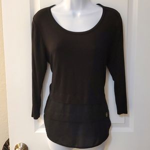 Michael Kors Black Layered Top